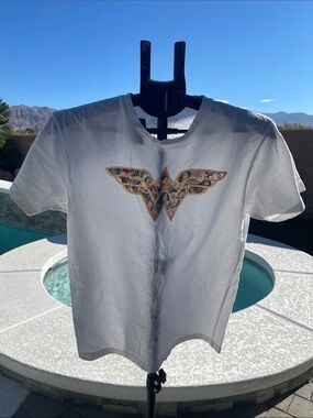 Wonder Woman Logo White Graphic Tee - Women's Icon Shirt
